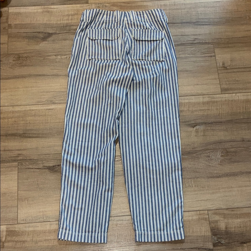 J. Crew Cargo Navy and White Striped Pants Size 0 - Picture 9 of 13
